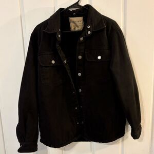 Jach's New York Jacket Faux Fur Lined Black Size Medium No Hood